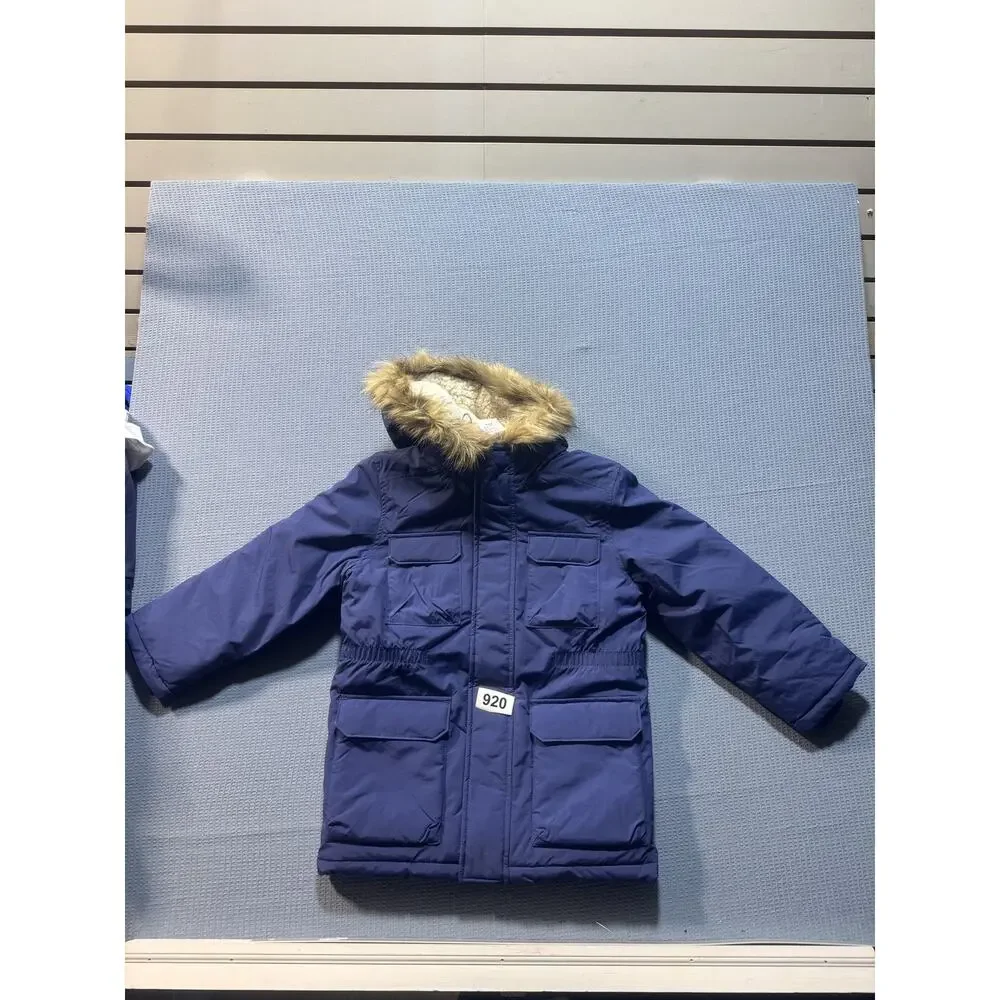 The Children's Place‎ Boys Sherpa Lined Hooded Parka Jacket Sz M Blue Brand New
